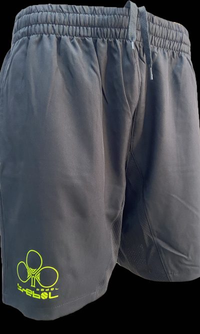 Pantalón corto negro logo Amarillo