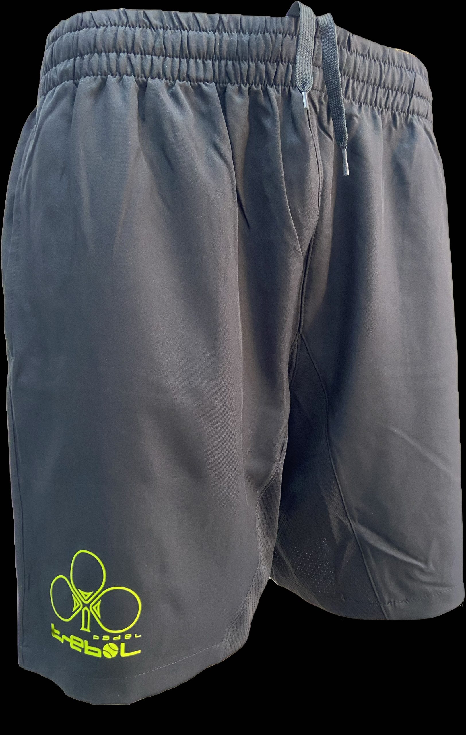 Pantalón corto negro logo Amarillo 1 Pantalón corto negro logo Amarillo